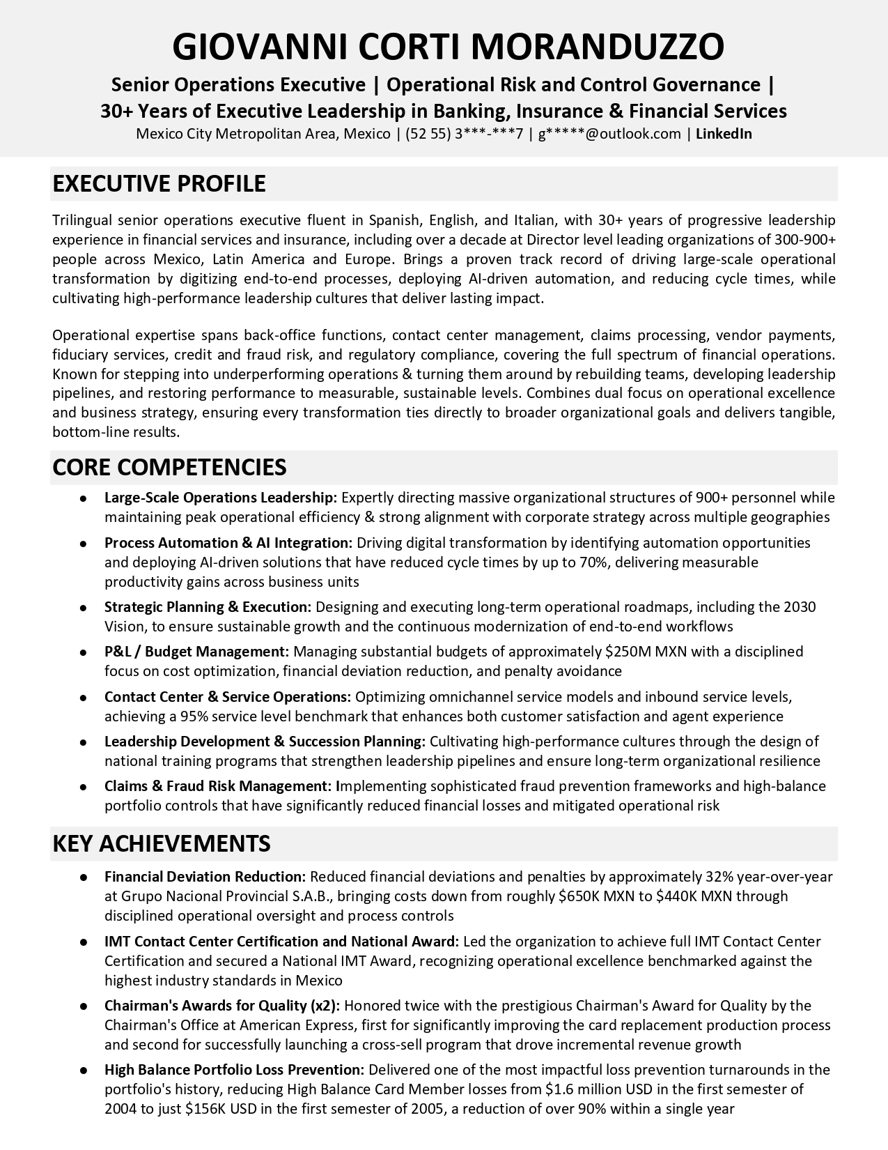 Senior Operations Executive — After (Page 1)