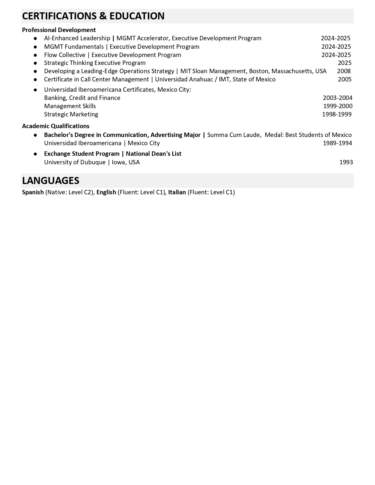Senior Operations Executive — After (Page 5)